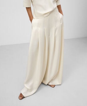 Adolfo Dominguez, Wide leg satin trousers woman