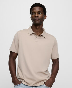 Viscose knit polo shirt