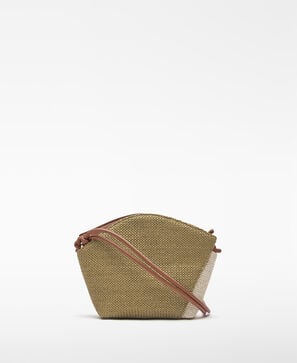 Bandolera Eclipse bicolor textura rafia