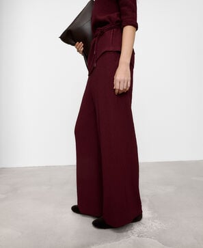 Boucl&eacute; straight trousers