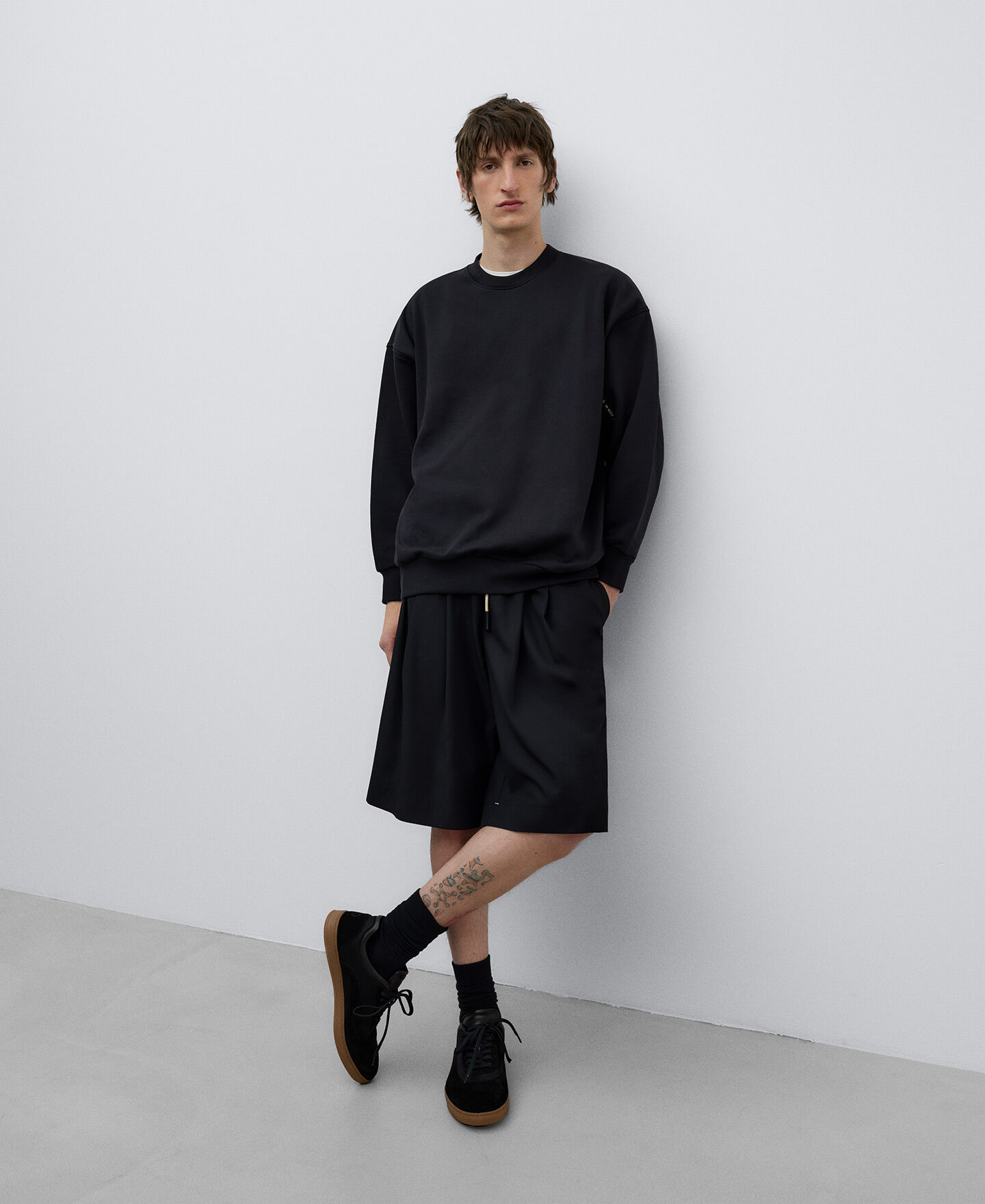 Sudadera negra 2025 algodon