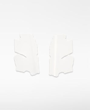 Lacquered metal plate earrings woman