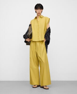 Pantal&oacute;n doble pinza algod&oacute;n org&aacute;nico