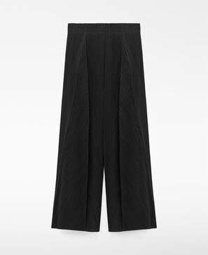 Crinkle palazzo trousers