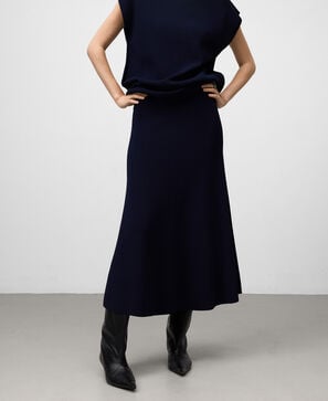 A-line knit skirt woman