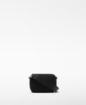 Braided fabric small crossbody woman
