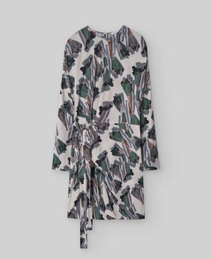 Printed short dress woman