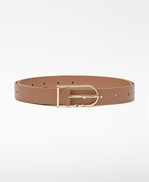 Leather belt woman