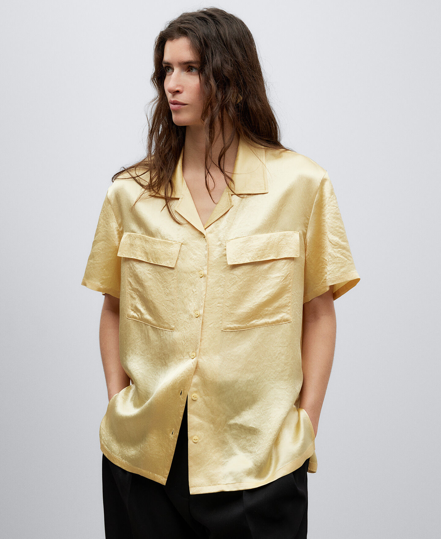 Chemise jaune femme deals