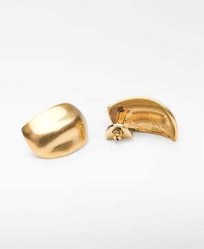 Pendientes metálicos dorados mujer