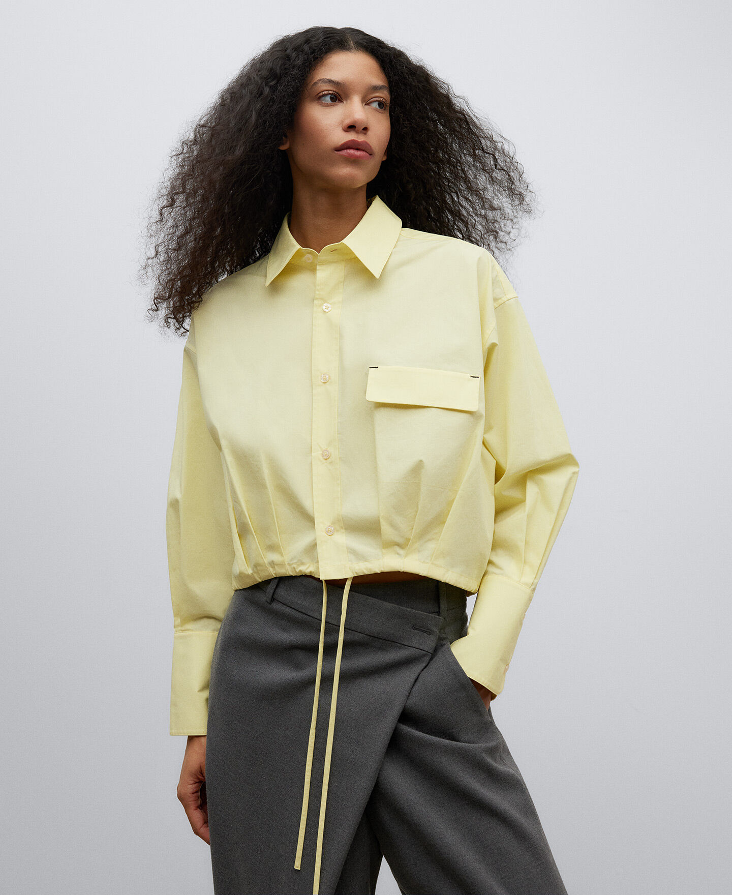 Camisa amarilla mujer deals