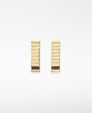 Lacquered grid earrings woman