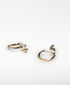 Pendientes met&aacute;licos circulares bicolor