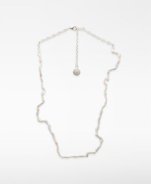Asymmetric textured necklace woman