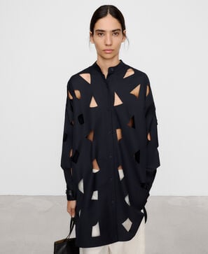 Oversize laser-cut shirt