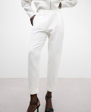 Pantalón jogger en lino y algodón