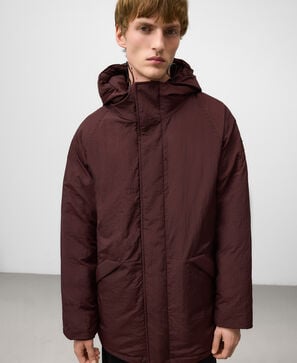 Padded parka with hood man