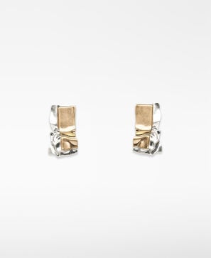 Grandes boucles d’oreilles à double laquage femme