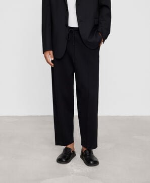 Crepe jogger trousers