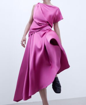 Midi skirt with godet