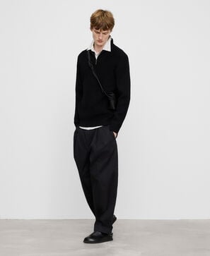 Organic cotton quarter-zip sweater