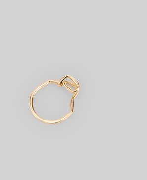 Anillo dorado nudo mujer