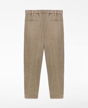 Linen jogger trousers