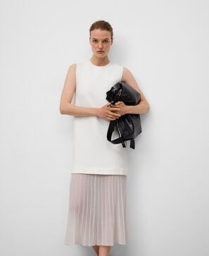 Armhole sleeve combined dress woman