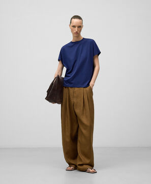 Short sleeve crew collar T-shirt woman