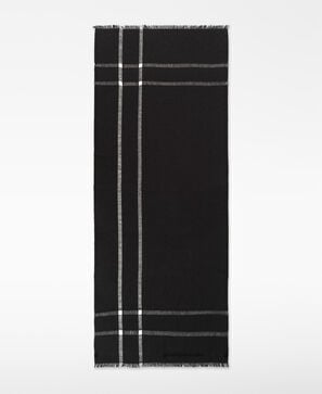 Cotton shawl with openwork details woman