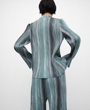 Printed crinkle jacket