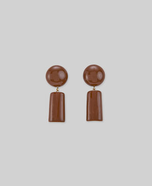 Geometric resin earrings woman