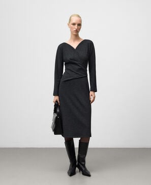 Vestido midi espiga mujer