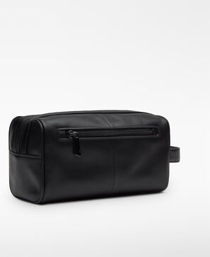Leather rectangular toiletry bag