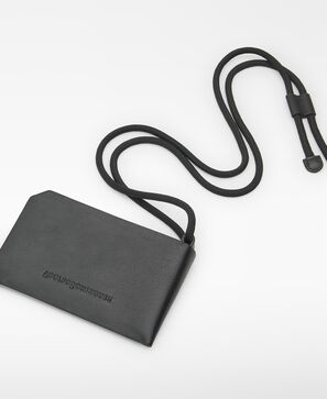 Leather hanging wallet man