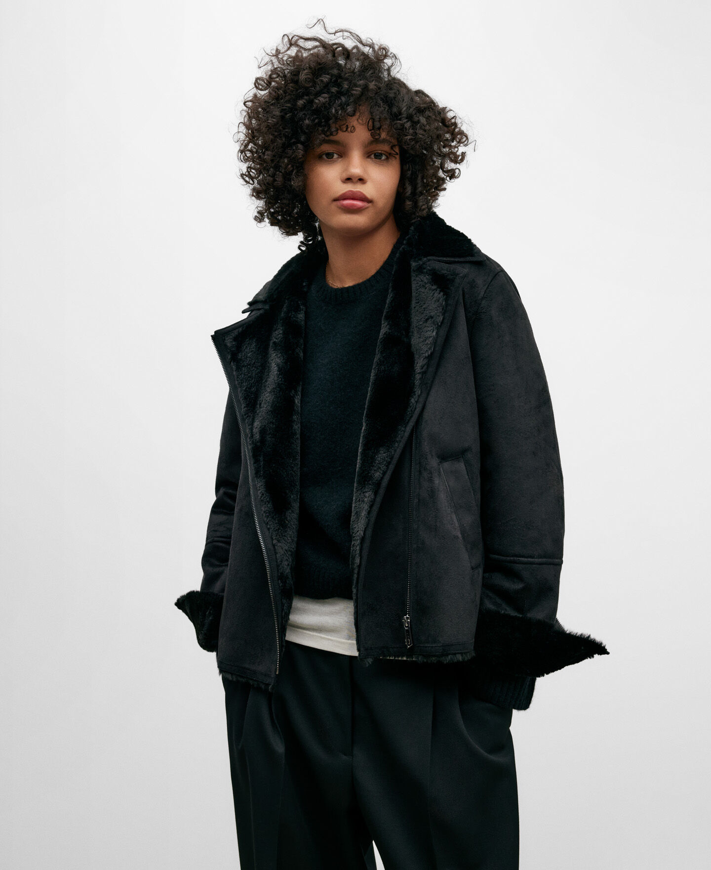 Polyester shop biker jacket