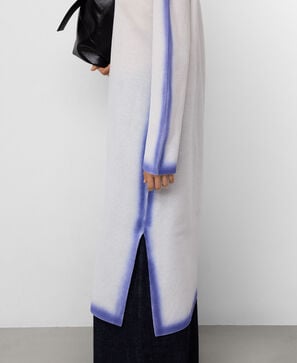 Spray-effect knit dress woman