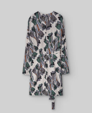 Printed short dress woman