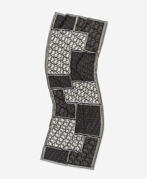 Chal jacquard estampado patchwork