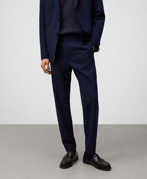 Seersucker tailored trousers man