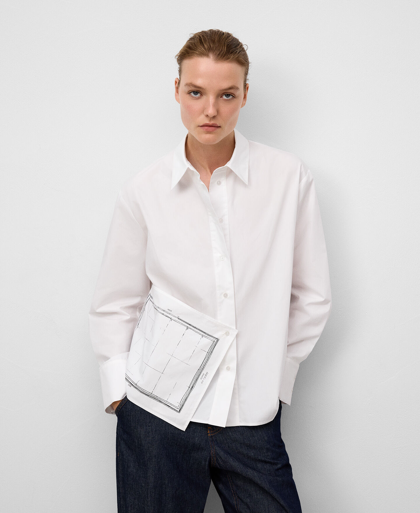 ADOLFO DOMINGUEZ ホワイトシャツ 42 Adolfo Dominguez Cotton Shirt White | Rustan's