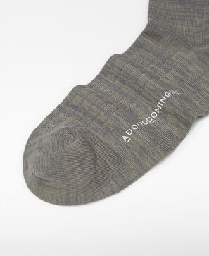 グレー リブ ソックス