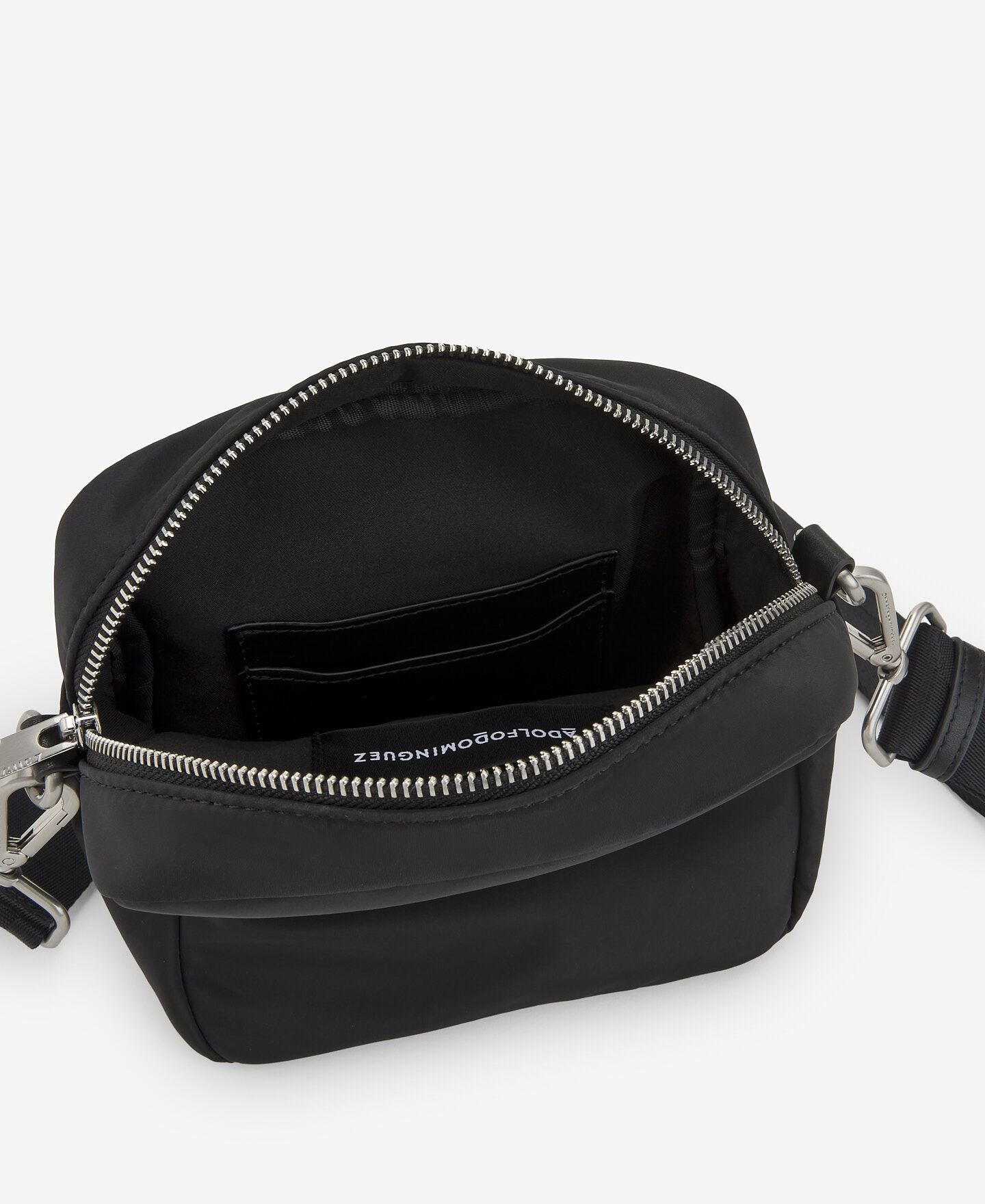 Recycled polyester black shoulder bag AD Europa