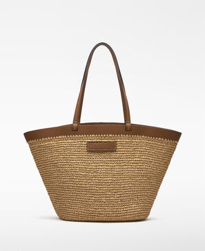 Cesta em papel entrançado para mulher