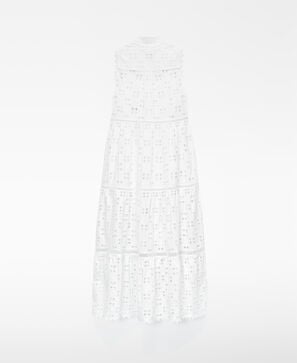 Vestido bordado ingl&eacute;s cuello chimenea