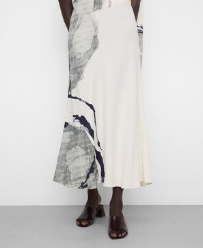 Printed midi skirt