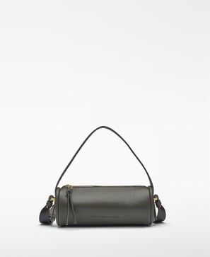 Zylindrische Tasche Leder ohne Leder Damen