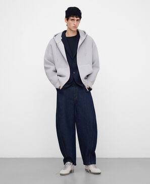 Pantalón barrel fit denim algodón hombre