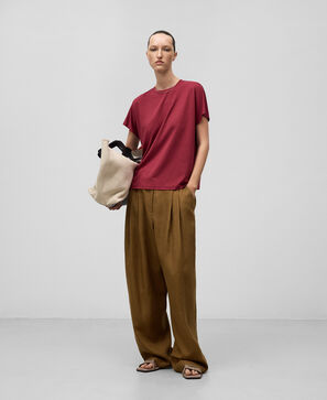 Short sleeve crew collar T-shirt woman