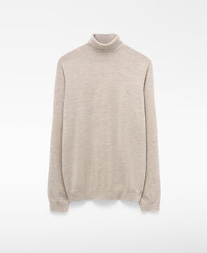 Merino wool mock neck sweater